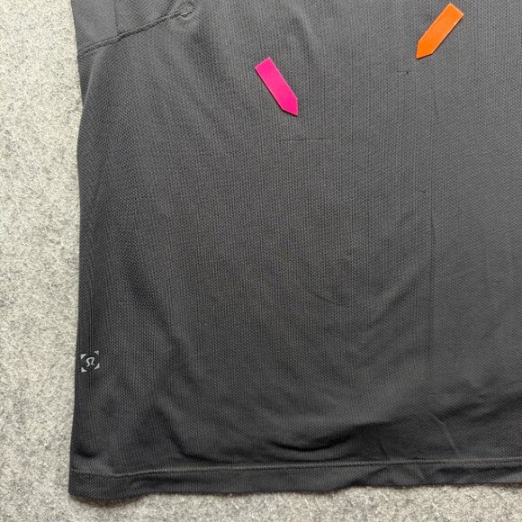 Lululemon T-Shirt Men L Green Gray Colorblock Crew Neck Stretch Short Sleeve - Picture 7 of 12